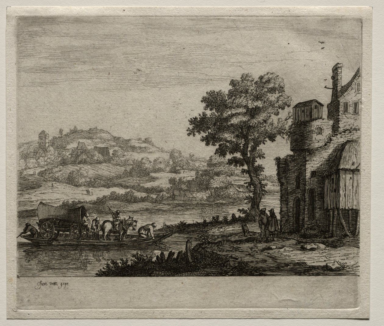 Færgebåden. af Jan Josephsz van Goyen