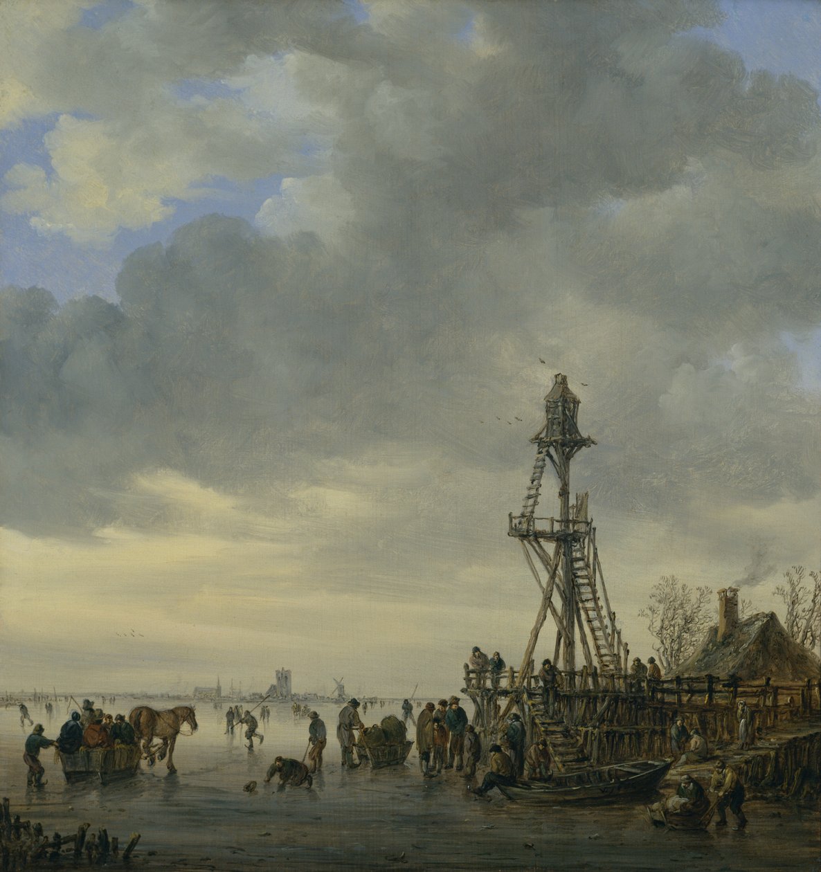 Landingsstadiet (olie på lærred) af Jan Josephsz van Goyen