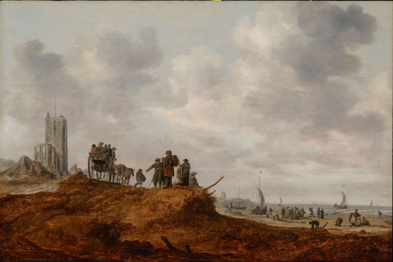 Den gamle kirke i Egmond aan Zee af Jan Josephsz van Goyen