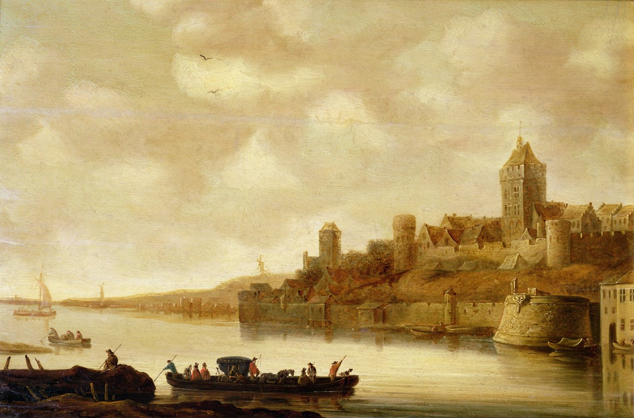 Udsigt over Nijmegen, Holland efter 1643 af Jan Josephsz van Goyen