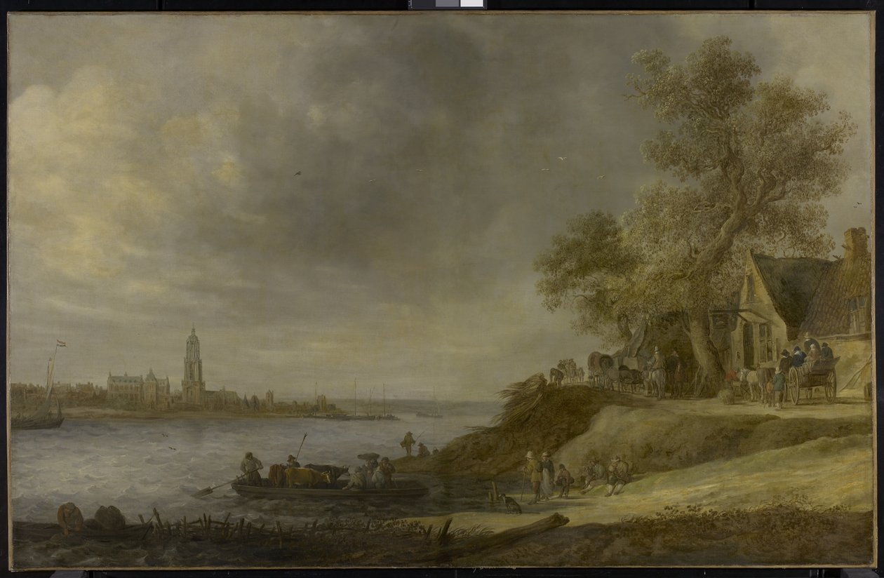 Udsigt over Rhenen, 1641 af Jan Josephsz van Goyen