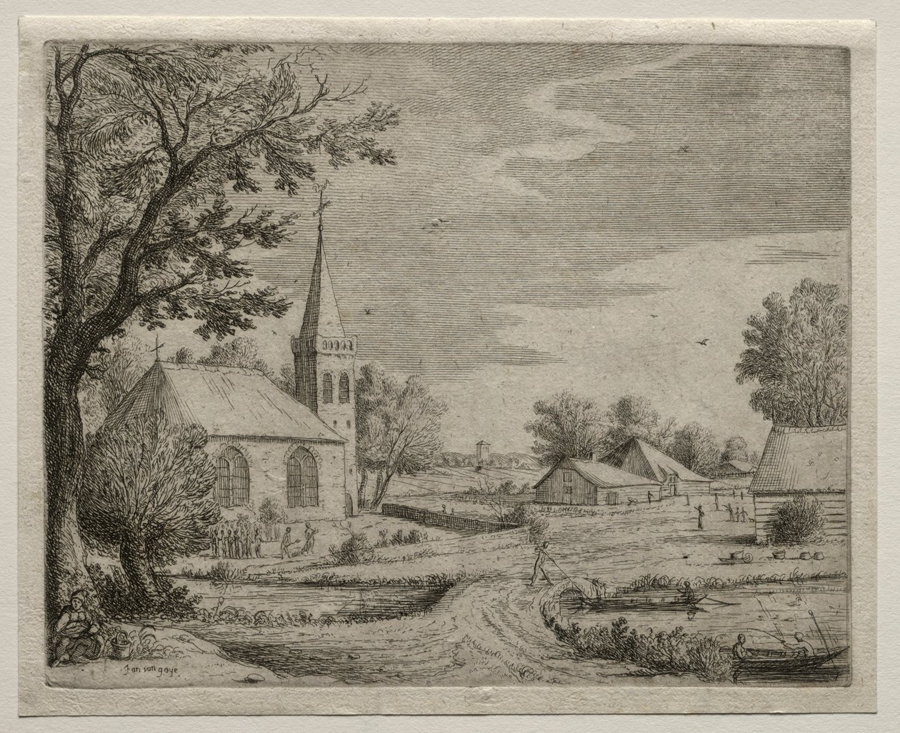 Landsby Kirke. af Jan Josephsz van Goyen
