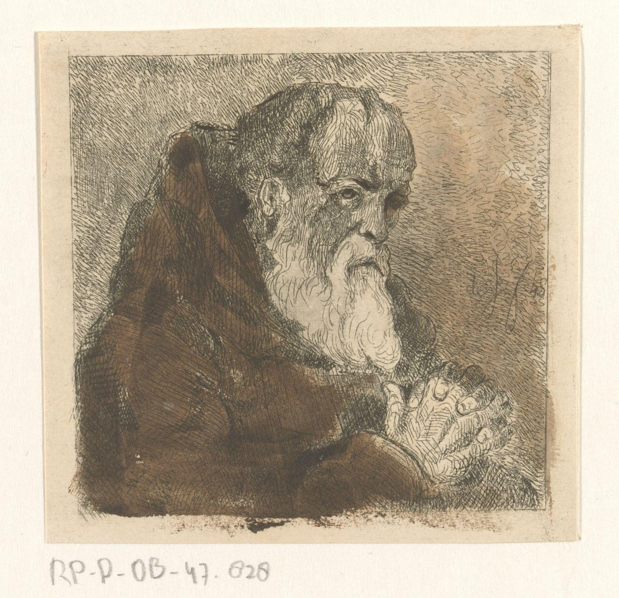 Bedende munk af Jan Karel Jacob de Jonge