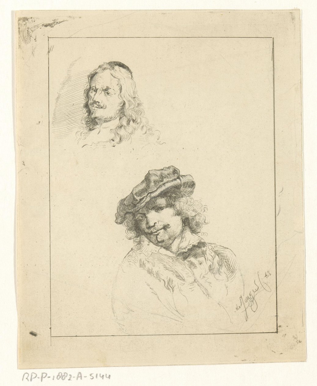 Portrætter af Rembrandt og Tilmans af Jan Karel Jacob de Jonge