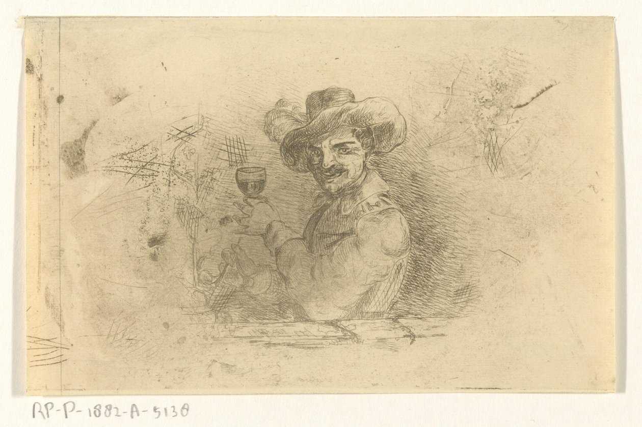 Soldat med hævet glas af Jan Karel Jacob de Jonge