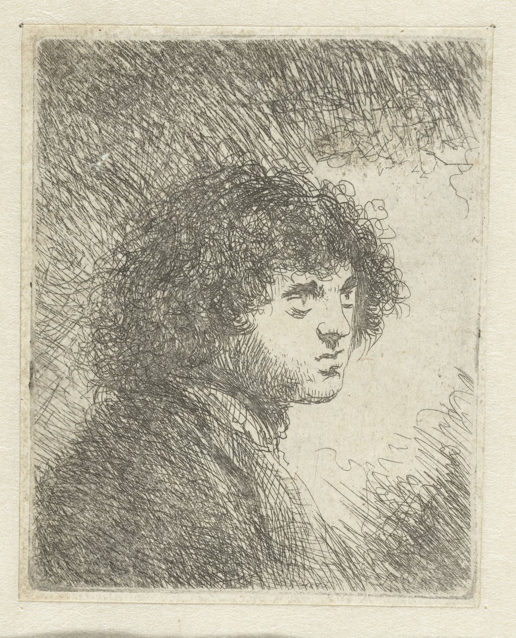 Buste af en ung mand af Jan Lievens