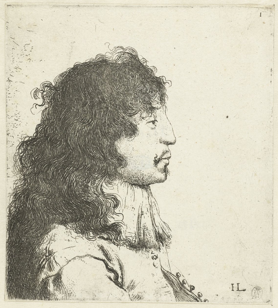 Buste af en ung mand Diverse tronikens geets af J. L. (serietitel) af Jan Lievens