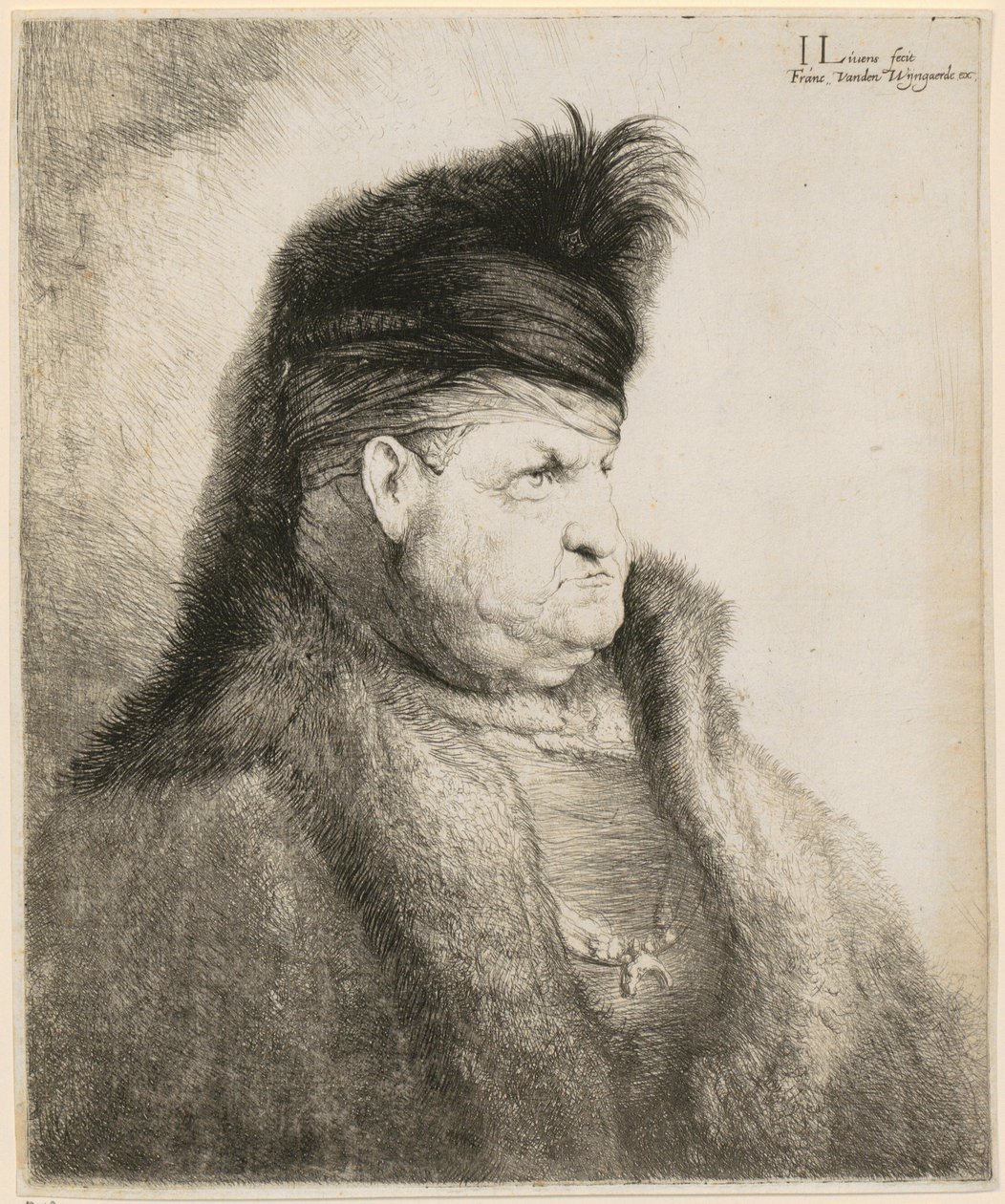 Brystbillede af en orientalsk mand af Jan Lievens