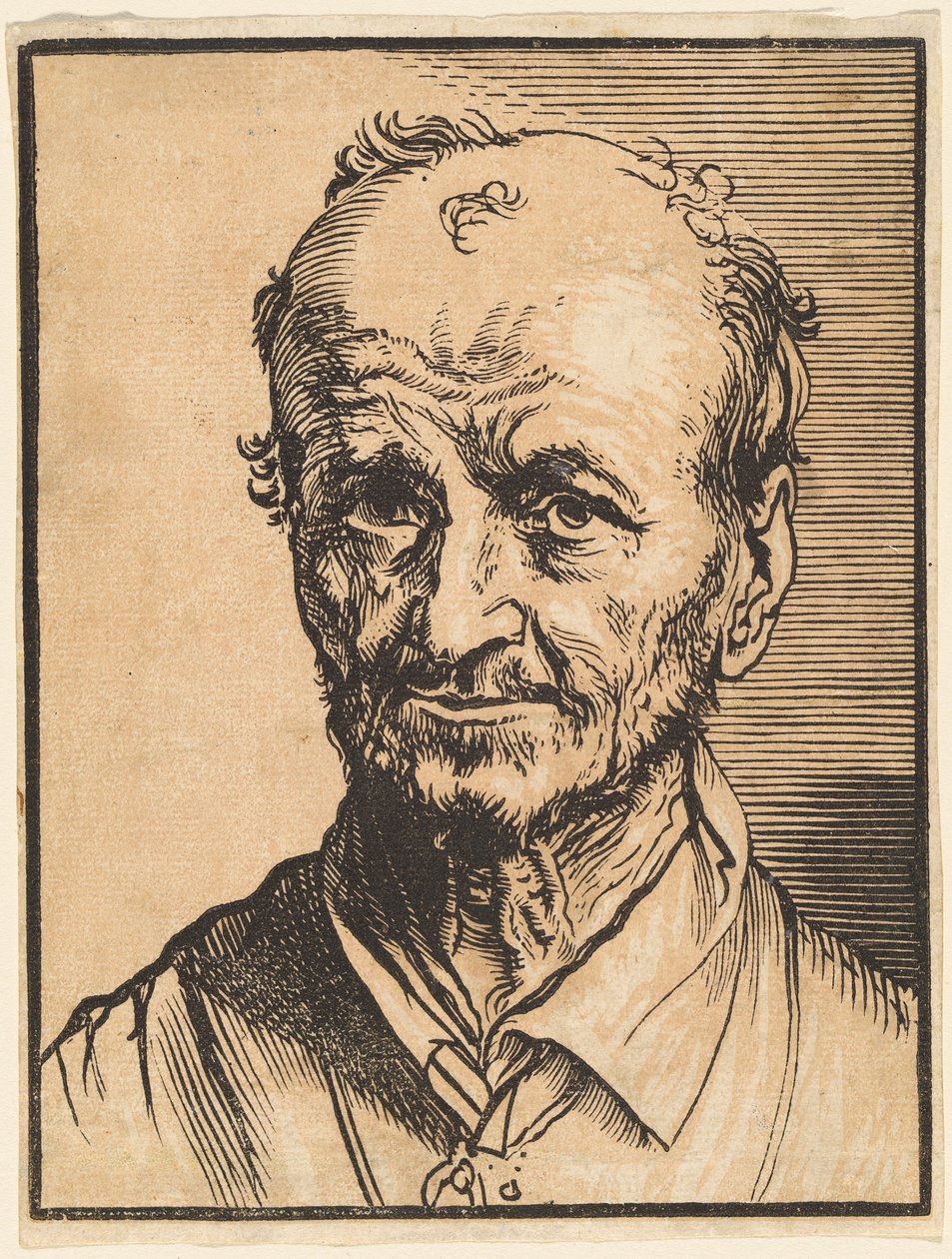 Buste af en skaldet mand af Jan Lievens