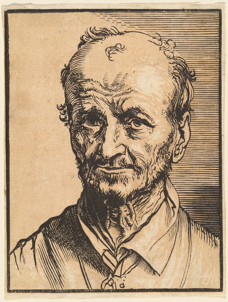 Buste af en mand med skaldethed af Jan Lievens