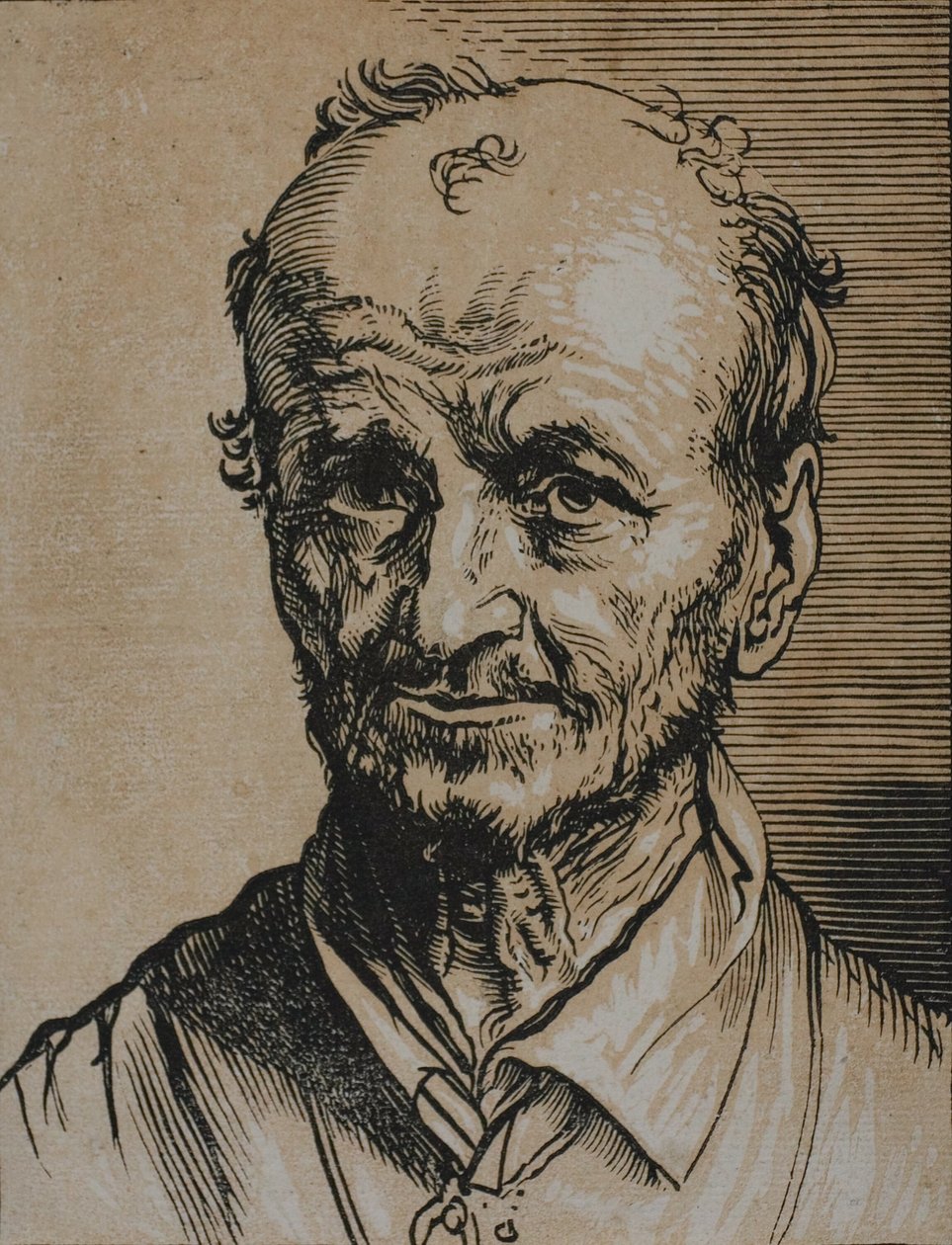 Buste af en mand, der ser fremad af Jan Lievens