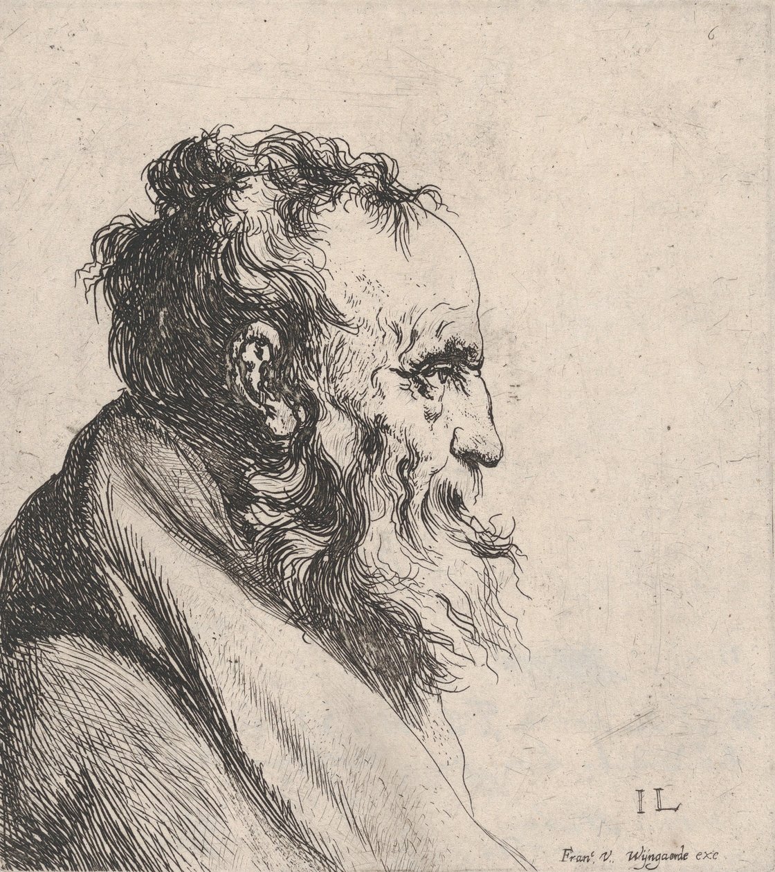 Buste af en gammel mand, 1620-74. af Jan Lievens