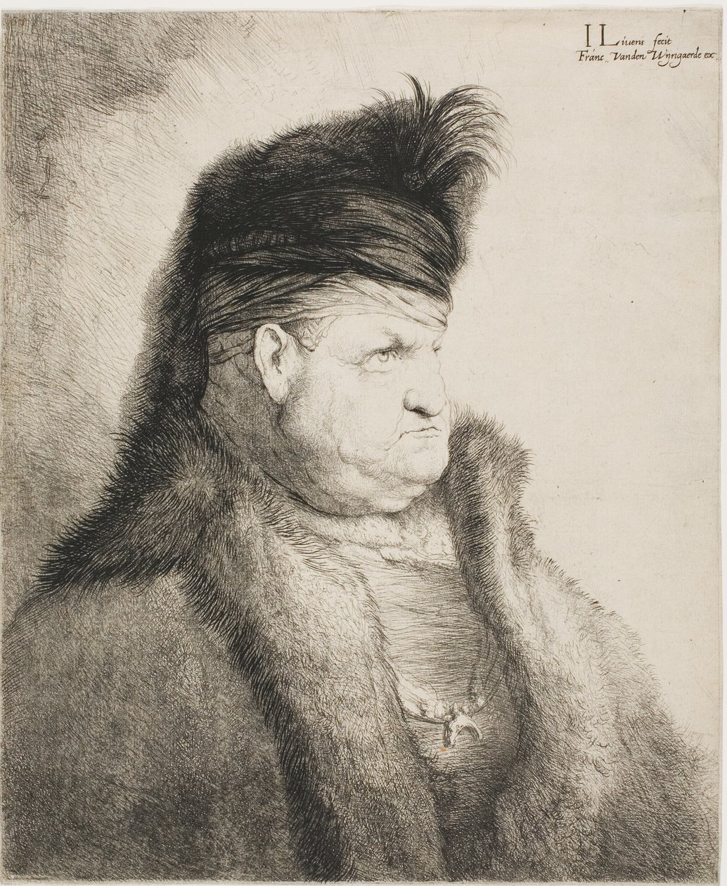 Buste af en orientalsk mand af Jan Lievens