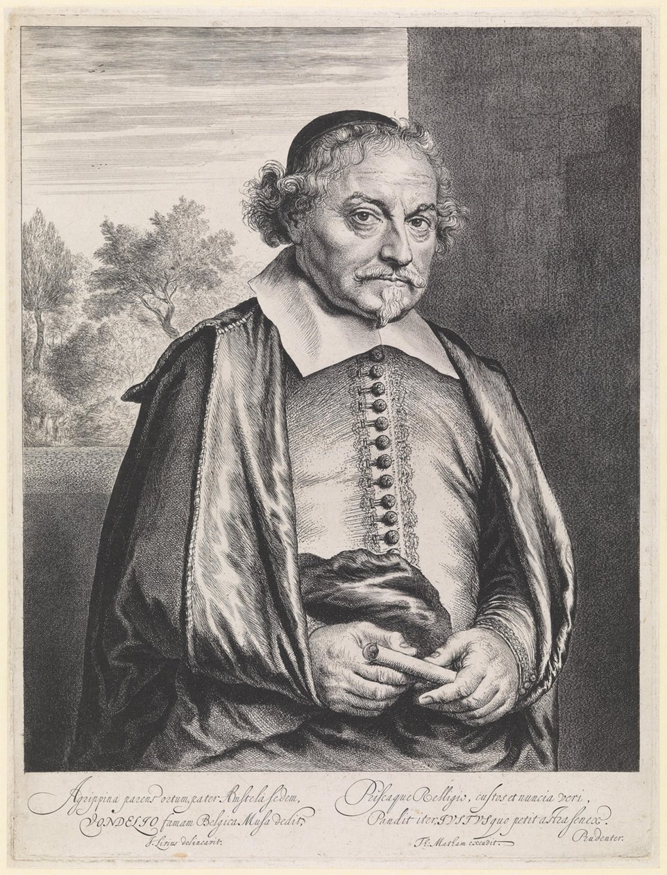 Joost van den Vondel af Jan Lievens