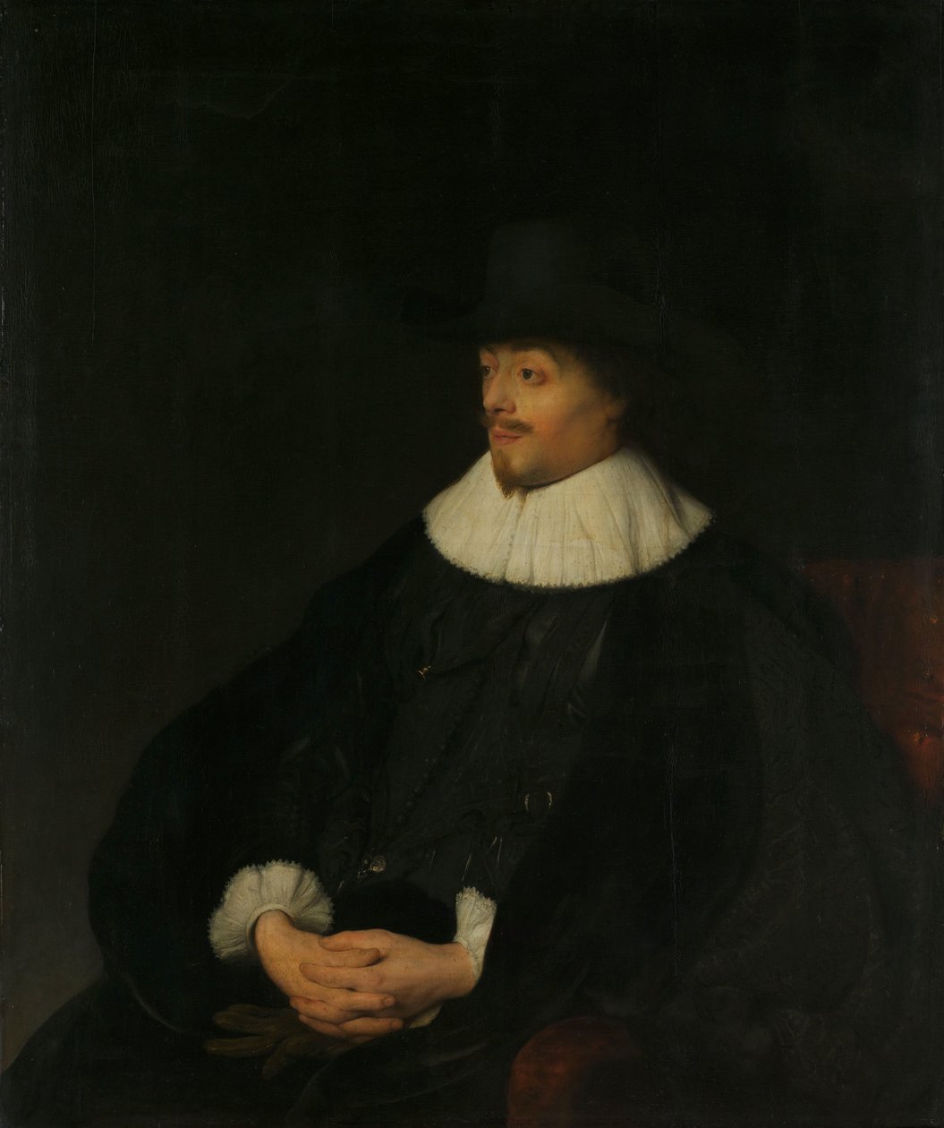 Portræt af Constantijn Huygens Constantijn Huygens (1596-1687), Herre af Zuylichem. Sekretær for Stadtholderen, Prins Frederik Hendrik, og Digter af Jan Lievens