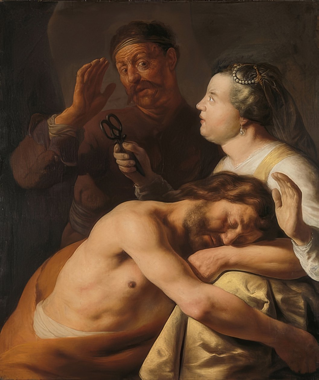 Samson og Delila. 1630-35 af Jan Lievens