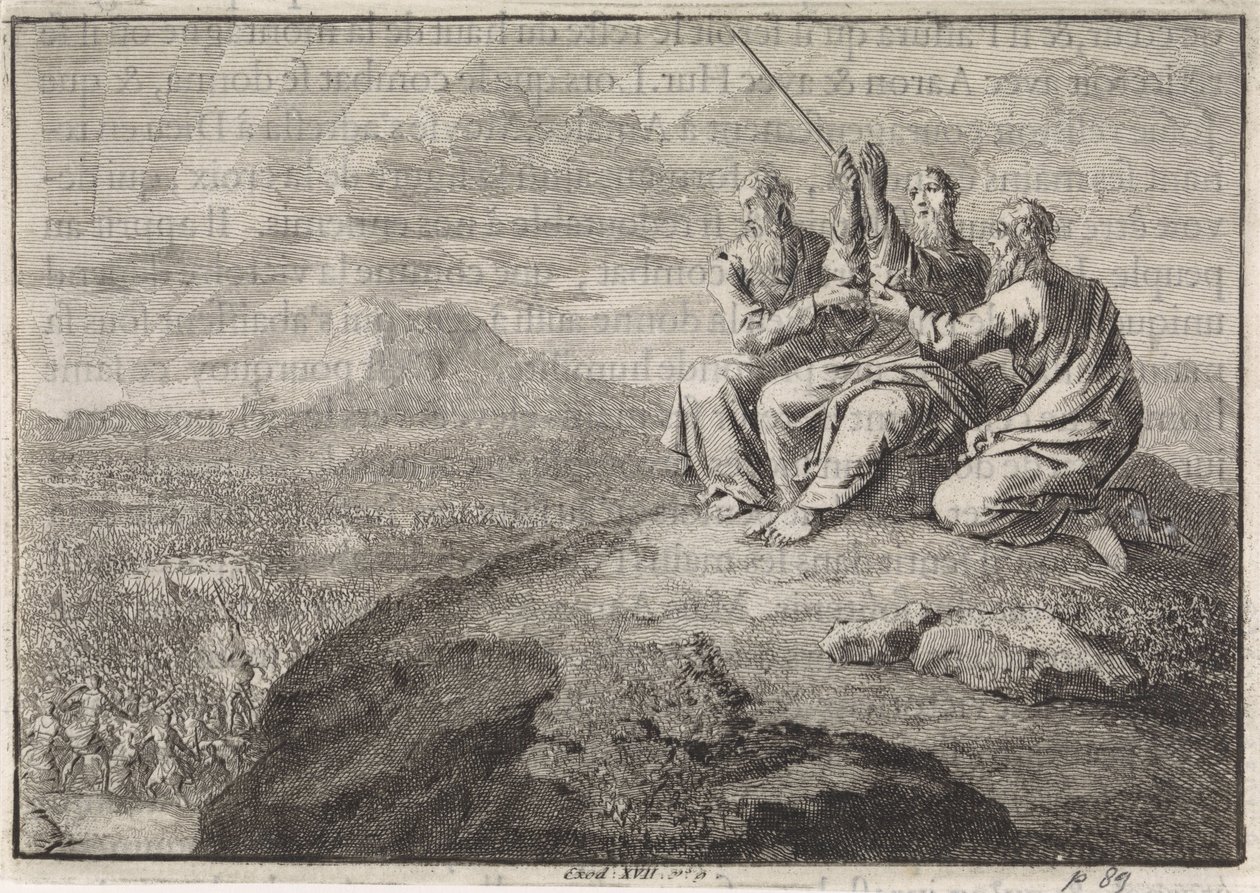 Aron og Hur støtter Moses