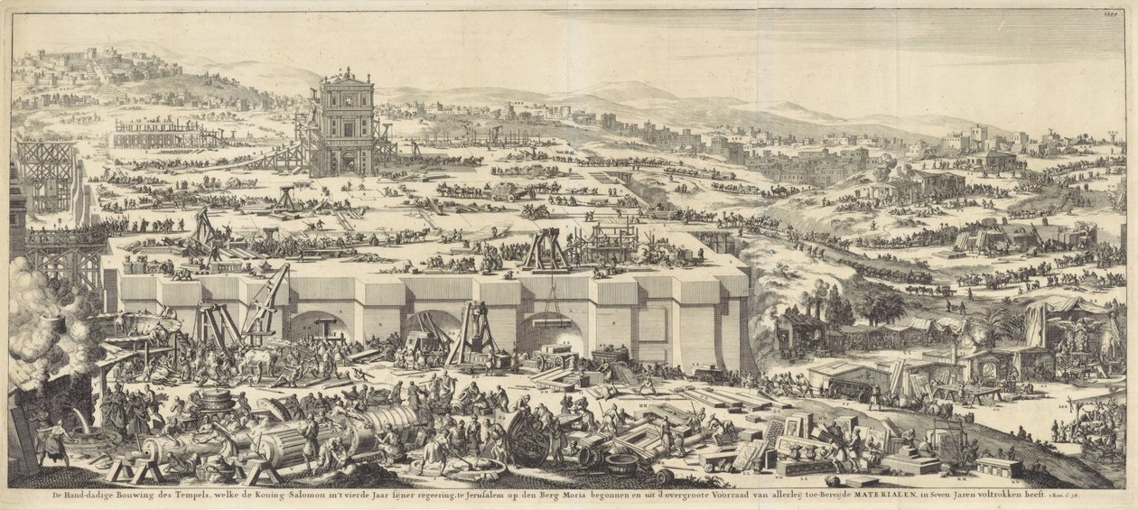 Opførelse af Salomons tempel af Jan Luyken