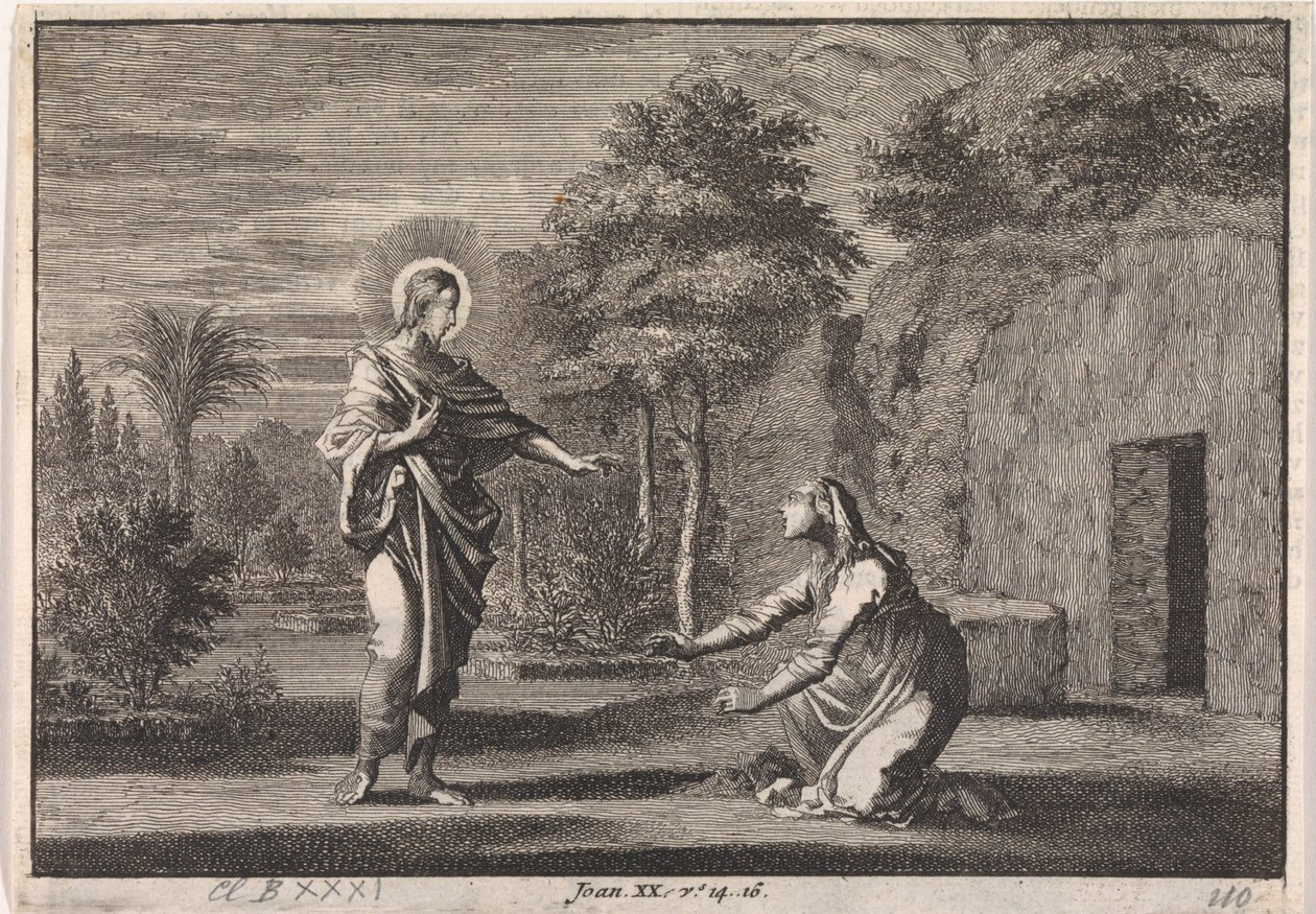 Kristus viser sig for Maria Magdalene (Noli me tangere) af Jan Luyken