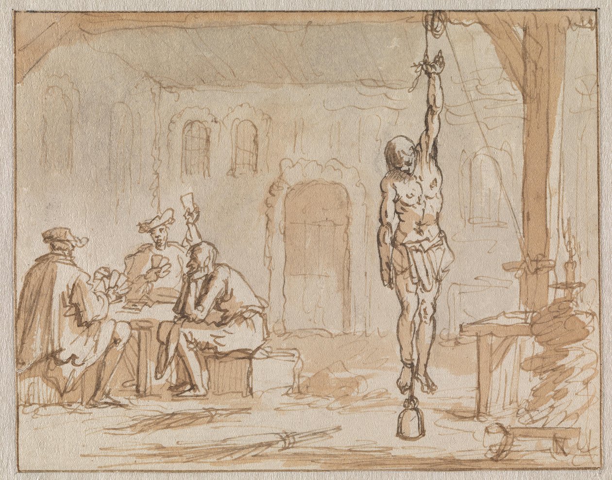 Skomageren Geleyn tortureres i Breda i 1572 af Jan Luyken