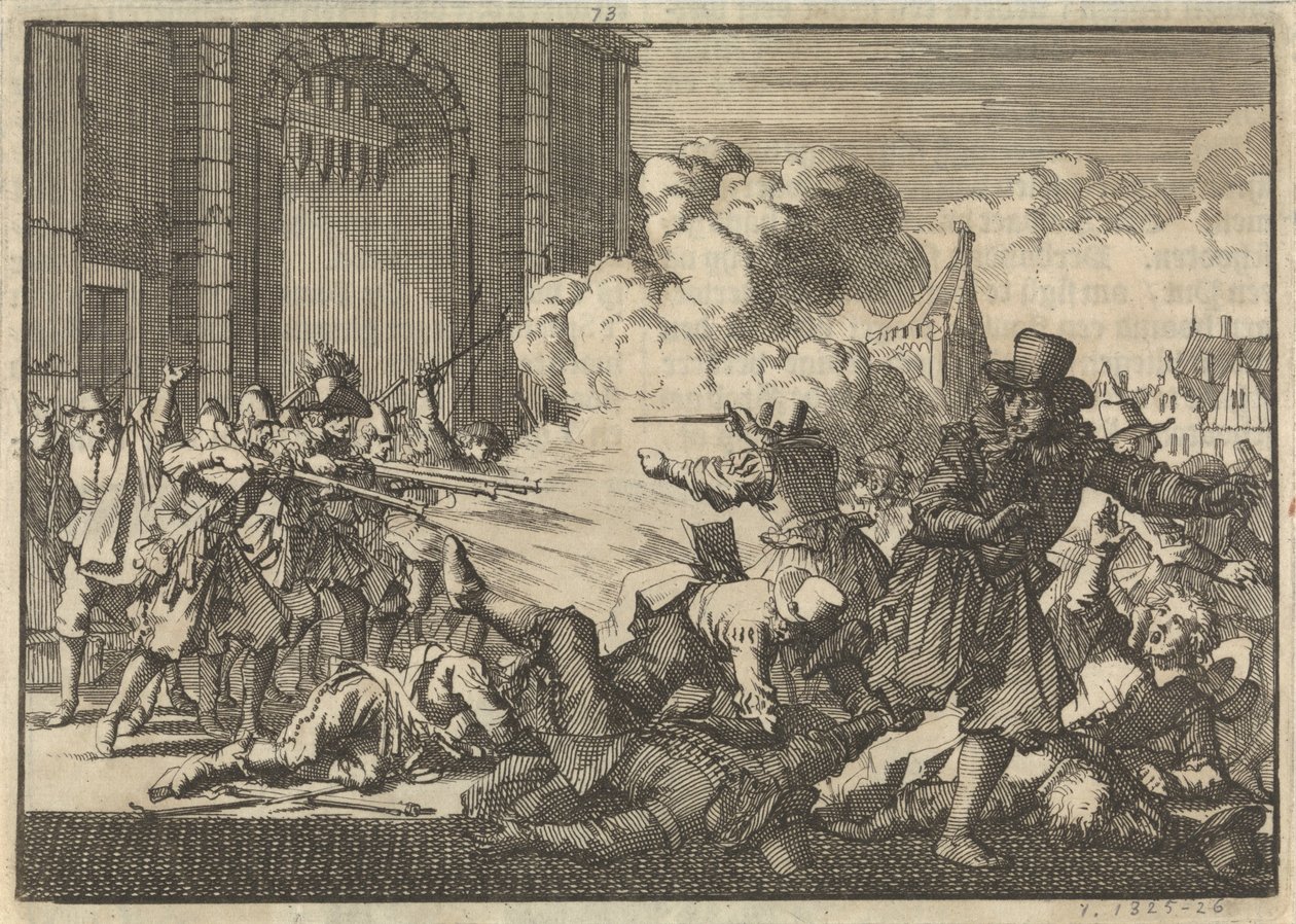 Oprør i Rotterdam efter fængslingen af ​​en remonstrant minister, 1621 af Jan Luyken