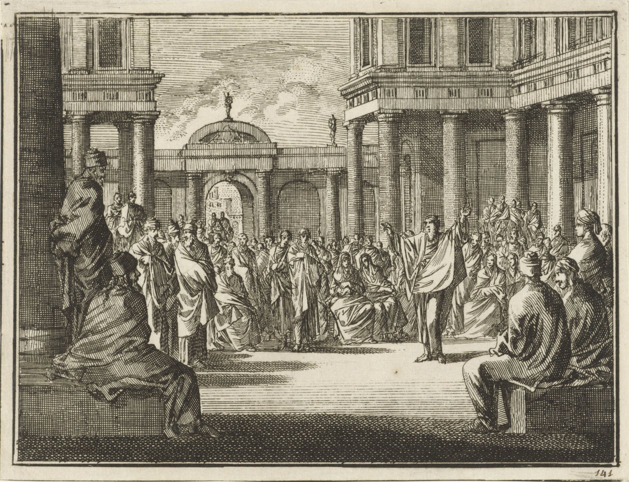 Paulus foran medlemmerne af Areopagos i Athen af Jan Luyken
