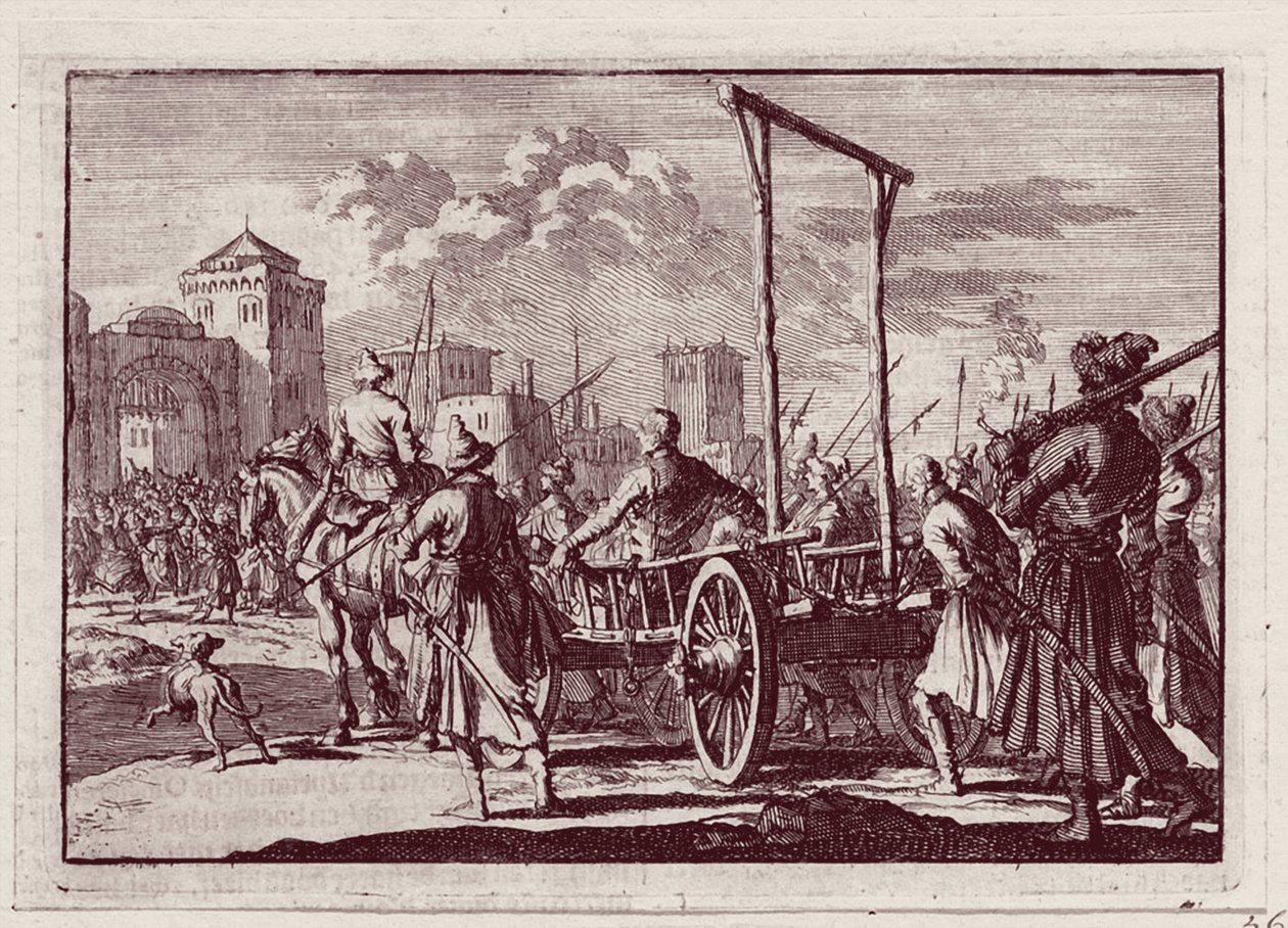 Stenka Razin før henrettelsen i Moskva, 1698 af Jan Luyken