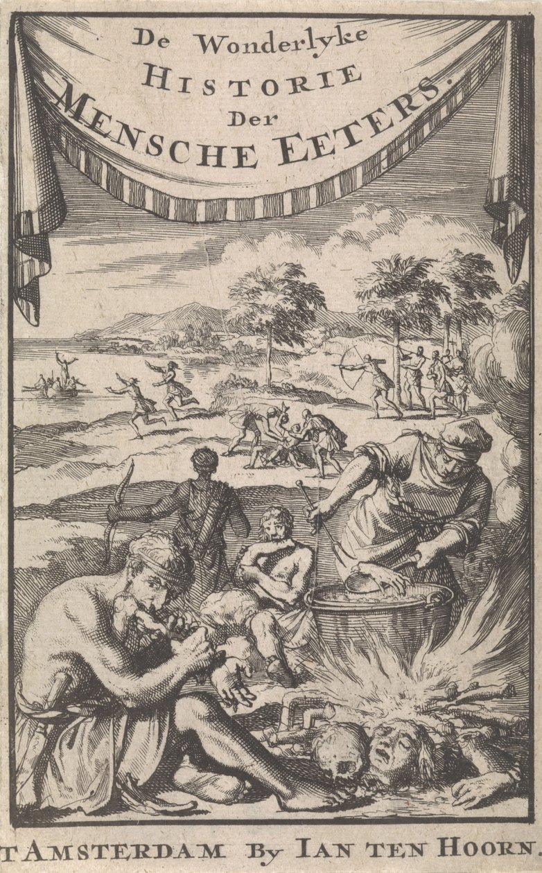 Den vidunderlige historie om menneskespisere af A. Magyrus, 1696. af Jan Luyken