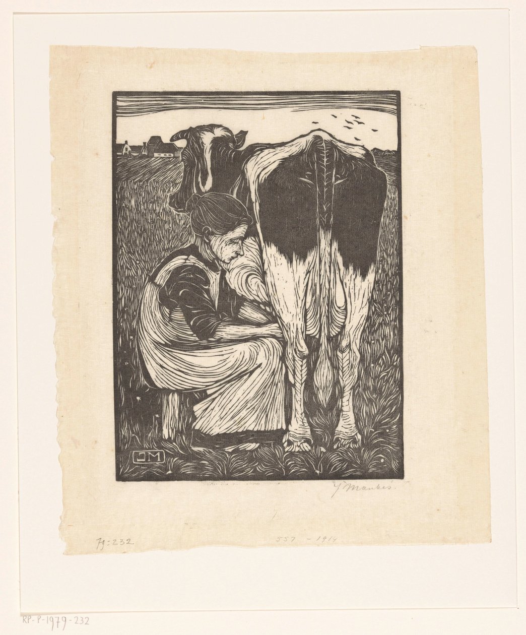 mælkepige af Jan Mankes (signed by artist)