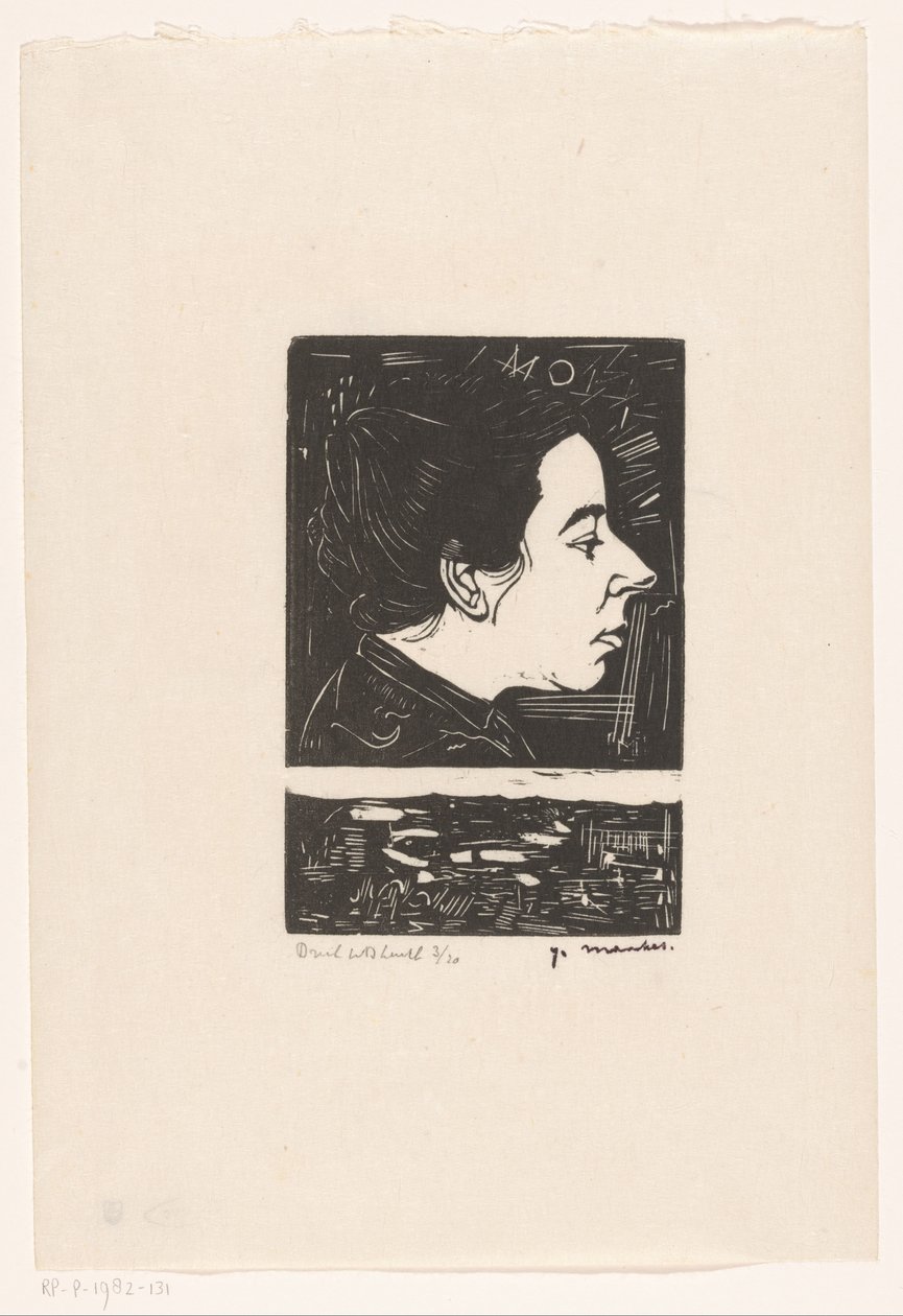 Portræt af Anne Zernike af Jan Mankes