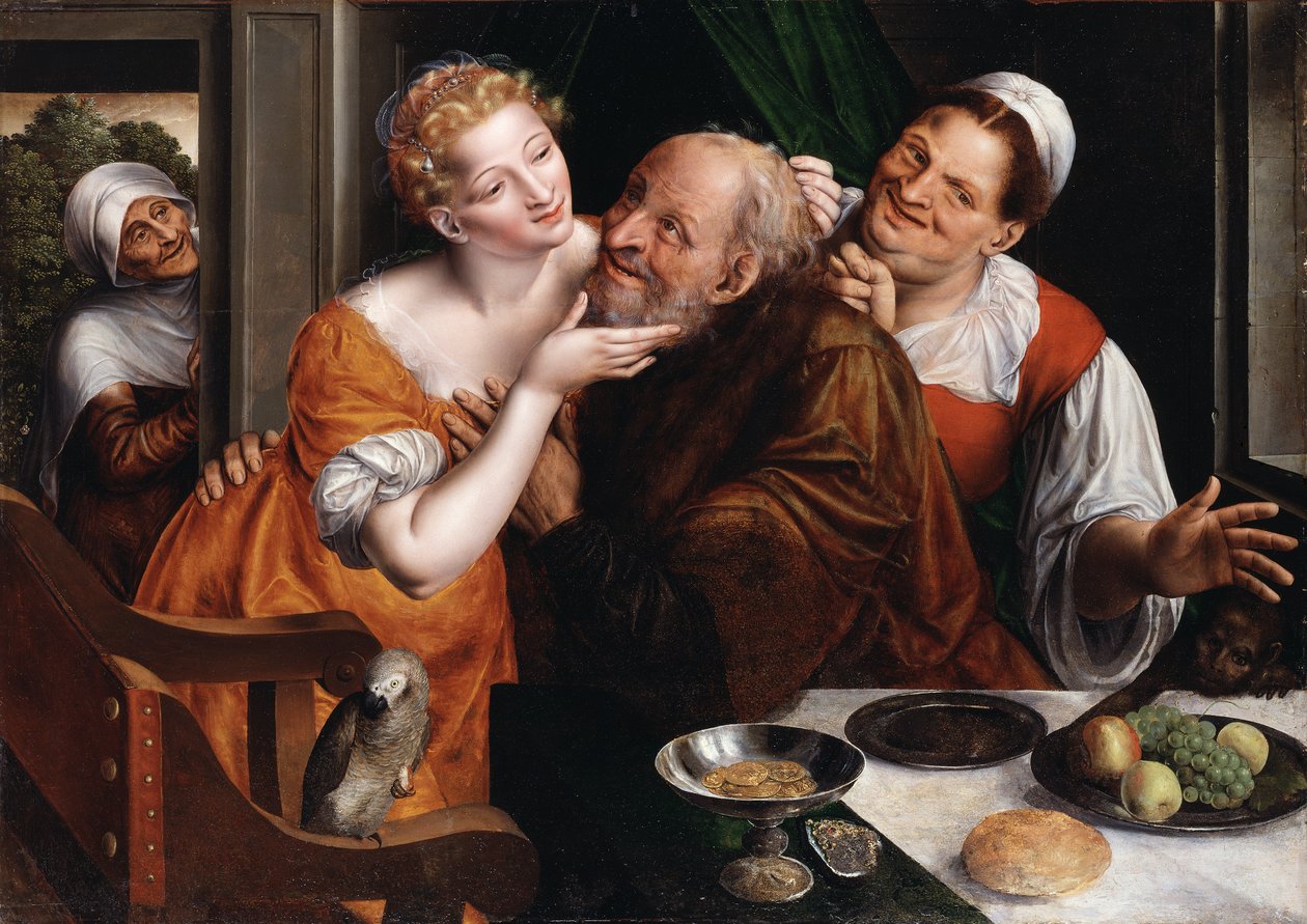 Det dårligt matchede par af Jan Massys or Metsys