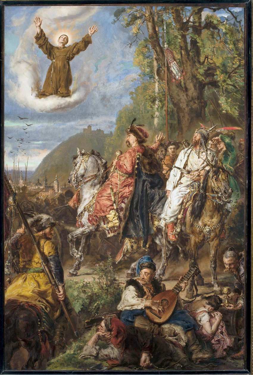 Bohdan Khmelnytsky med Tugay Bey nær Lviv. af Jan Matejko