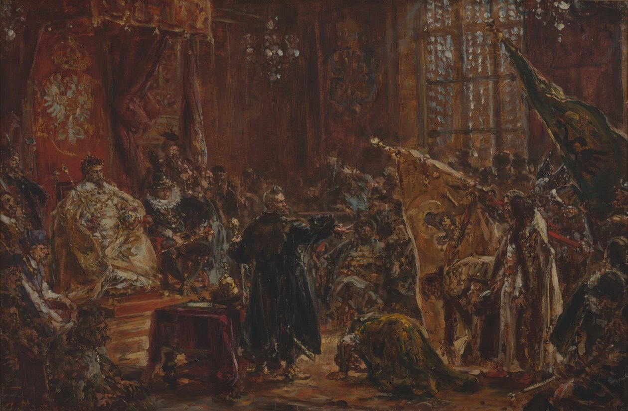 Szujski-familien på sejmen i Warszawa af Jan Matejko