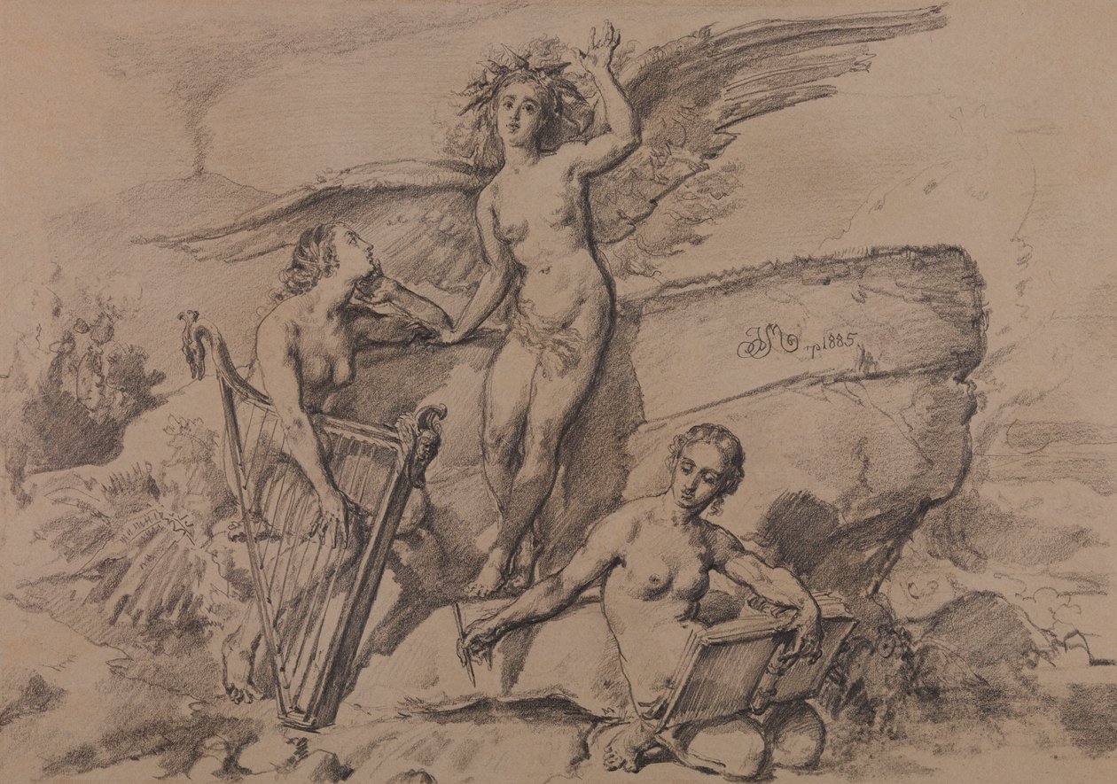 Den menneskelige civilisations historie - Poesi, musik og historie (maleri 7) af Jan Matejko