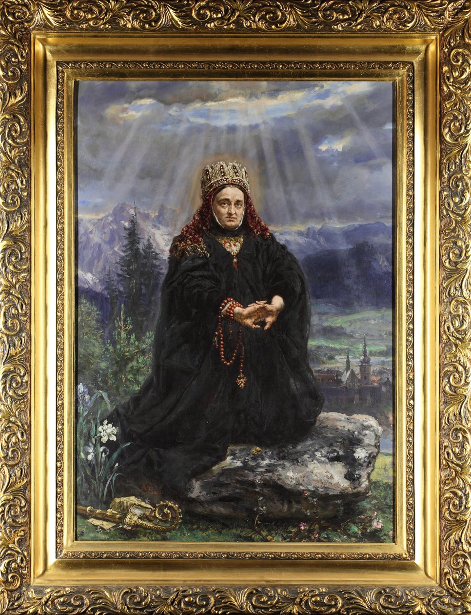 Kinga de Pologne (Kunegunda, ou Cunegonde) (1234 - 1293) - Saint Kinga of Poland par Matejko, Jan Alojzy (1838-1893) af Jan Alojzy Matejko
