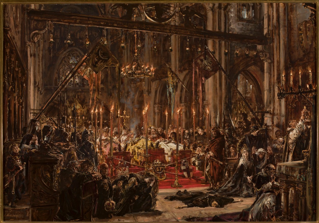 Nederlaget ved Legnica. Genopbygningen. År 1241 af Jan Matejko