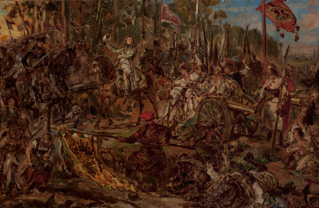 Kościuszko ved Racławice, skitse af Jan Matejko