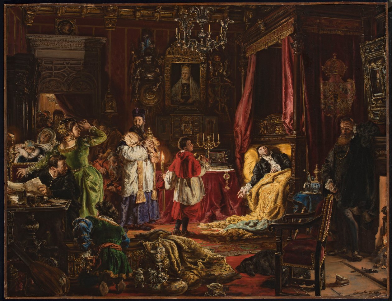 Sigismund 2. Augusts død i Knyszyn i 1572 af Jan Matejko