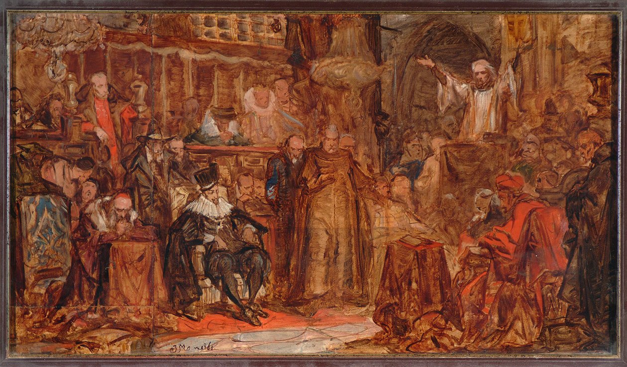 Skitse til »Skargas prædiken« af Jan Matejko