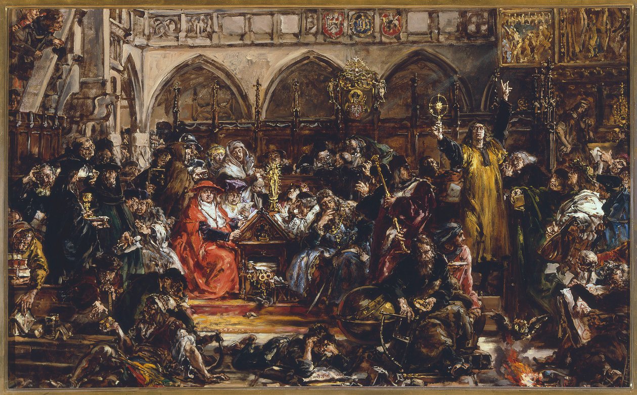 Universitetets indflydelse på landet i det 15. århundrede. Nye strømninger. Hussitisme og humanisme af Jan Matejko
