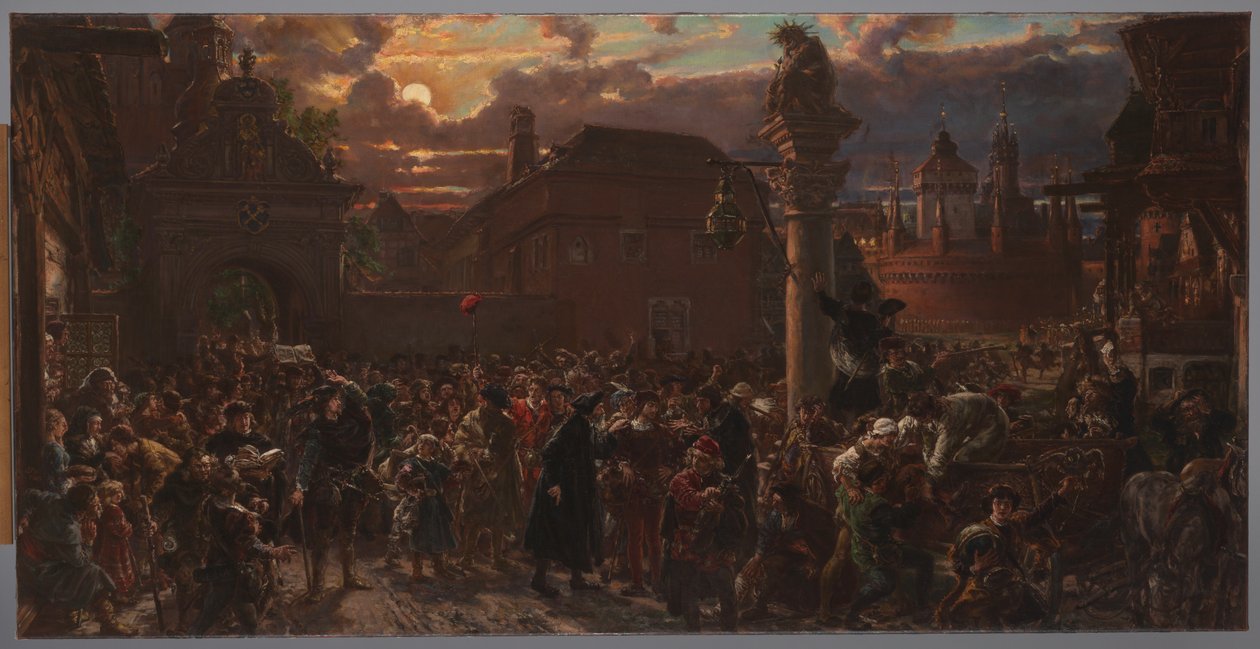 De studerendes afrejse fra Kraków i året 1549 af Jan Matejko
