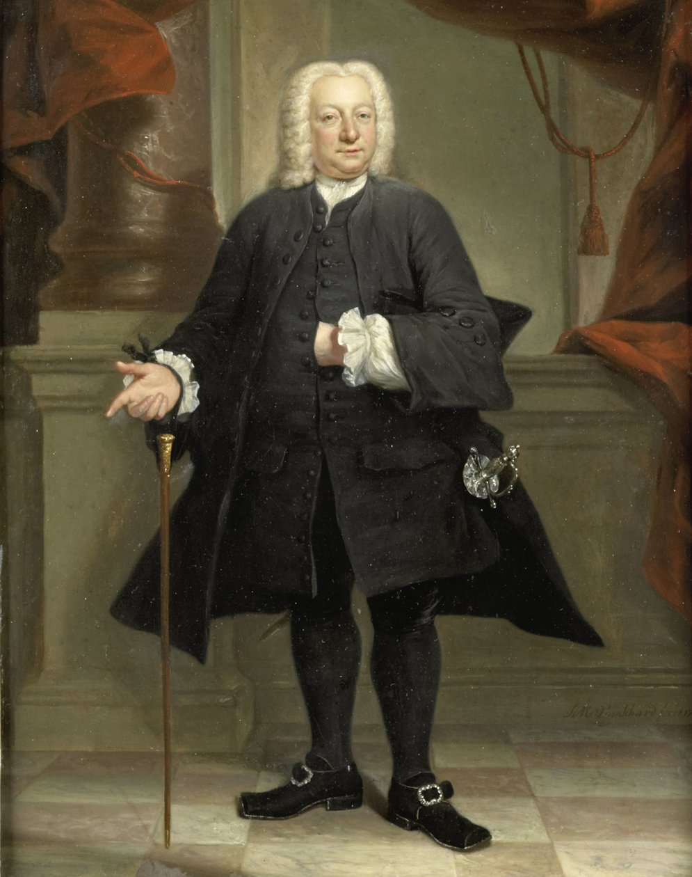 Portræt af en mand af Jan Maurits Quinkhard (signed by artist)
