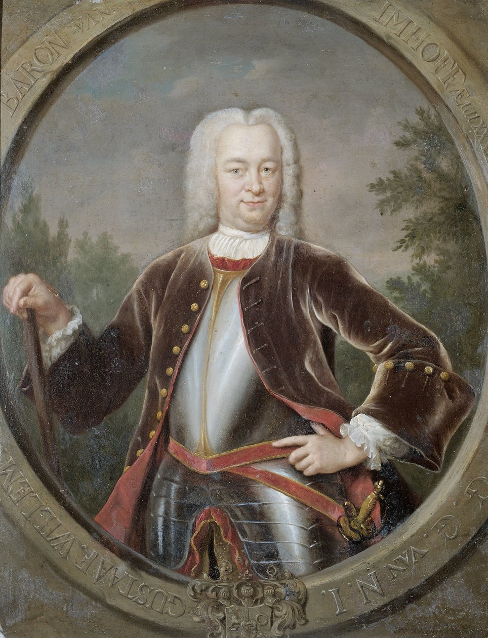 Portræt af Gustaaf Willem, Baron van Imhoff, generalguvernør for Det Hollandske Ostindiske Kompagni af Jan Maurits Quinkhard