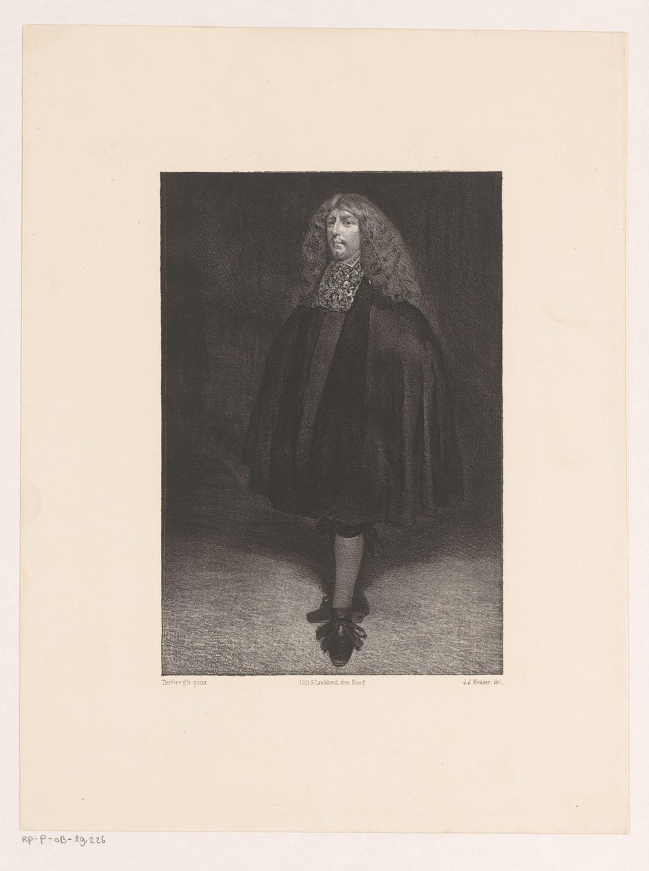 Selvportræt af Gerard ter Borch af Jan Mesker