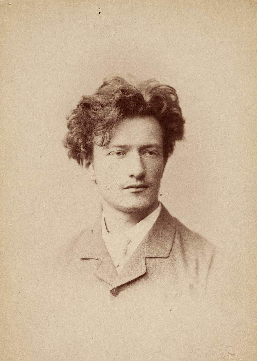 Portræt af komponisten Ignacy Jan Paderewski 1860-1941, ca. 1883. af Jan Mieczkowski