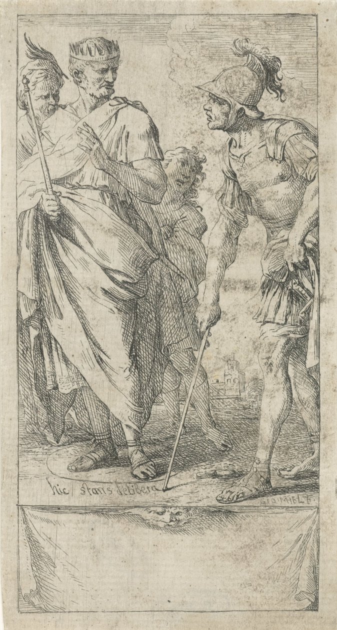 Popilius Laenas tegner en cirkel af Jan Miel