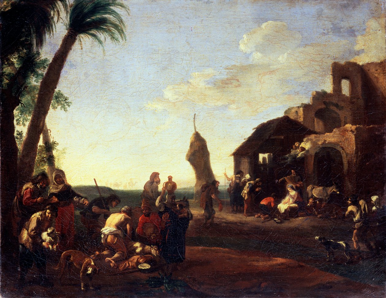 Tilbedelsen af Kristusbarnet, 1650
