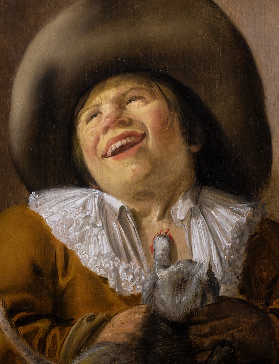 Ung dreng kradset af en kat (detalje) af Jan Miense Molenaer