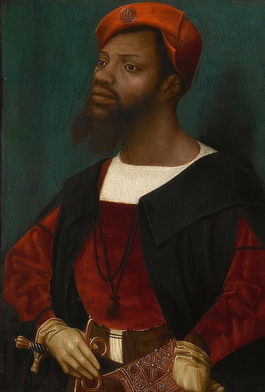 Portræt af en afrikaner (Christophle le More?). Omkring 1525-30 af Jan Mostaert