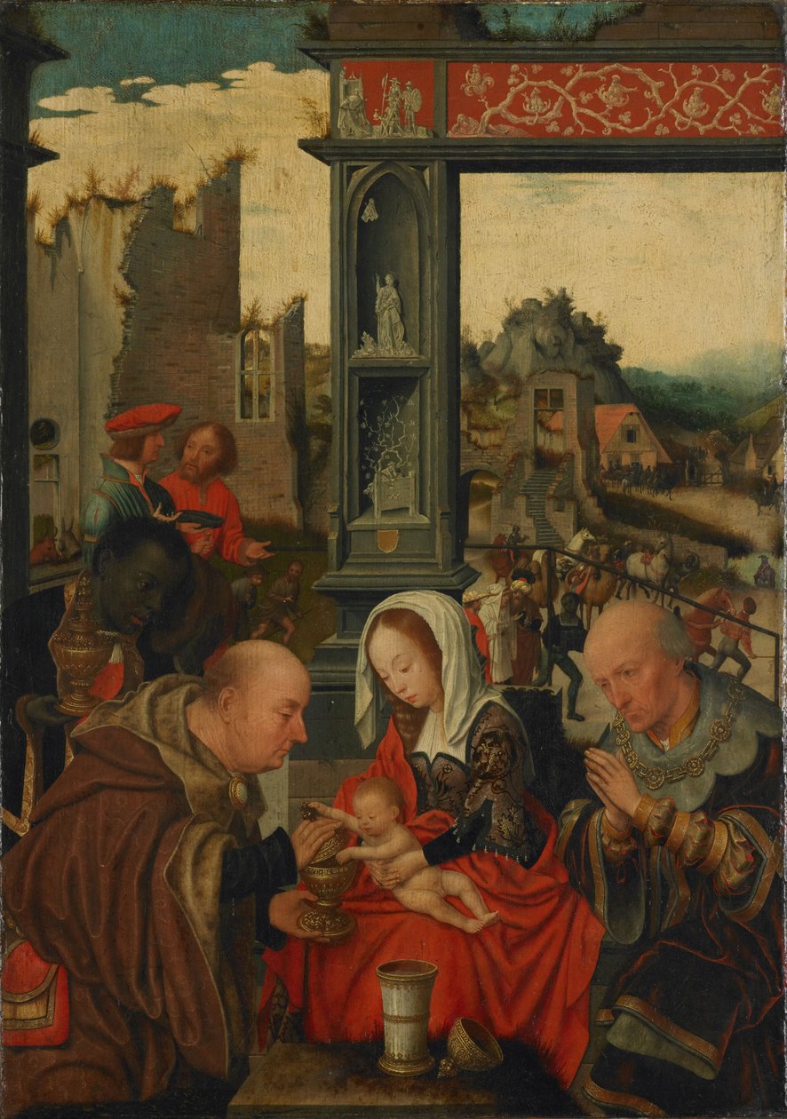 Kongernes tilbedelse, 1525 af Jan Mostaert